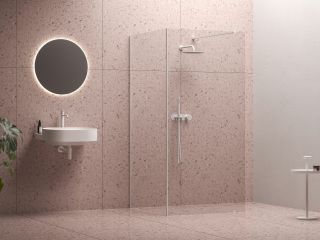 Душевая перегородка Ravak W SET 90 GWD01000E005 профиль белый стекло Transparent